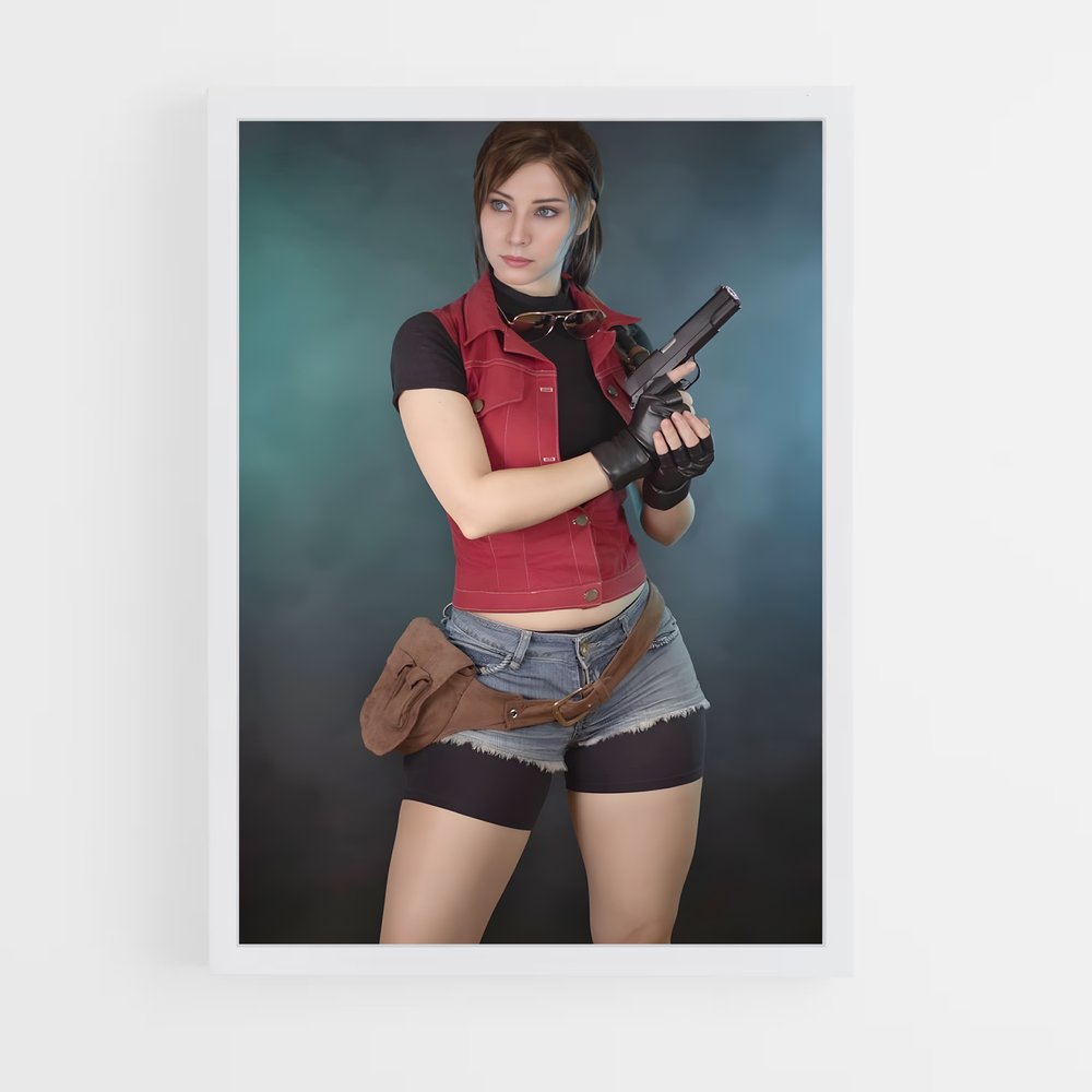 Poster Claire en Action – affiche Resident Evil (vue 3)